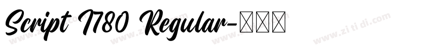 Script I780 Regular字体转换 Script I780 Regular字体转换